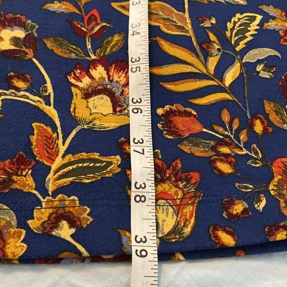 Appleseed’s Navy and Rust Floral Knit Shift Dress Size Medium - Picture 6 of 7